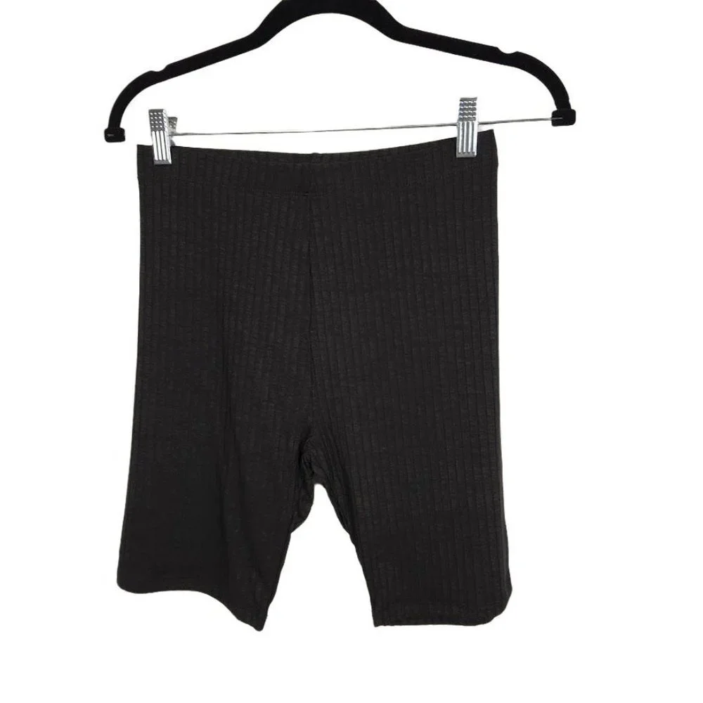 ASOS DESIGN legging‎ shorts in rib in black Size US 4